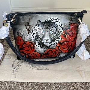 NWT Anuschka Hand Painted Leather Bag